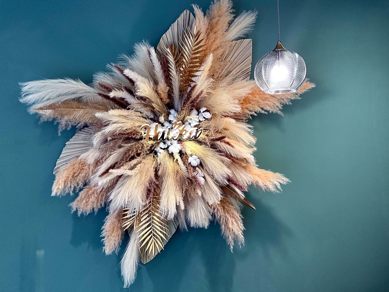 Decoración de pampas en Haizea Beauty